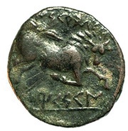Semis legend iskerbeles iltirarker, Iberia (ancient), 150 BC - 100 BC reverse image