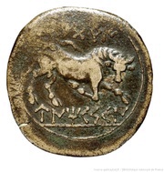 Semis legend atabels tiberi, Iberia (ancient), 150 BC - 100 BC reverse image