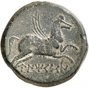 As Pegasus without wreath, Iberia (ancient), 195 BC - 170 BC reverse image