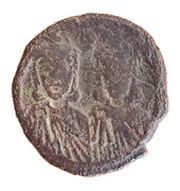 Follis - Leo III and Constantine V Constantinopolis obverse image