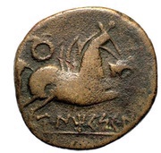 As legend luki eba, Iberia (ancient), 72 BC - 25 BC reverse image