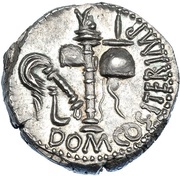 Denarius, Iberia (ancient), 39 BC reverse image