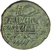 As L. AIMIL/M.IVNI, Iberia (ancient), 133 BC - 101 BC reverse image