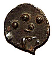 Potin unit - Kadambas of Banavasi - Krishnavarma II obverse image