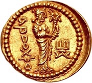 1 Dinar - Huvishka, India (ancient), 151-190 reverse image
