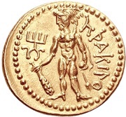 1 Dinar - Huvishka, India (ancient), 152-192 reverse image
