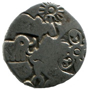 1 Karshapana - Magadha approximately 285-180 BC, India (ancient), 285 BC - 180 BC reverse image