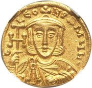 Solidus - Constantine V, Leo III, Byzantine states, 741-751 reverse image