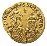 Solidus - Theophilus, with Constantine and Michael II reverse image