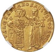 Solidus - Alexander Constantinopolis, Byzantine states, 912-913 reverse image