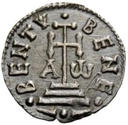 Denier - Grimoald III reverse image