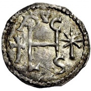 Denier - Adelchis monogram obverse image