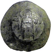 Aspron Trachy - Andronikos I Komnenos Constantinopolis obverse image