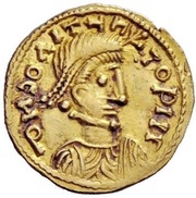 Tremissis in the name of Constantine IV obverse image
