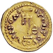 Tremissis in the name of Constantine IV reverse image