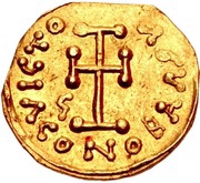 Tremissis - Gisulf I in the name of Tiberius III reverse image