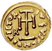 Tremissis - Romoald II in the name of Justinian II reverse image