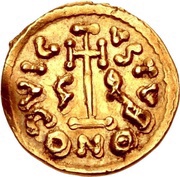 Tremissis - Gisulf II in the name of Justinian II reverse image