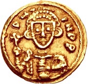Tremissis - Liutprand and Scauniperga in the name of Justinian II obverse image