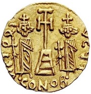 Solidus in the name of Constantine IV, Lombard Kingdom, 674-706 reverse image