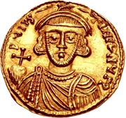 Solidus - Romoald II in the name of Justinian II obverse image