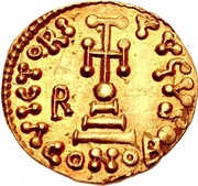 Solidus - Romoald II in the name of Justinian II, Lombard Kingdom, 706-731 reverse image