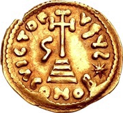 Solidus - Gregory in the name of Justinian II, Lombard Kingdom, 732-739 reverse image