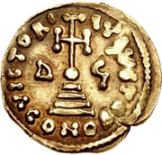 Solidus - Gottschalk in the name of Justinian II, Lombard Kingdom, 739-742 reverse image
