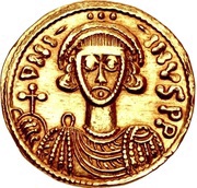 Solidus - Gisulf II in the name of Justinian II obverse image