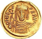 1 Solidus In the name of Phocas obverse image