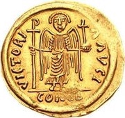 1 Solidus In the name of Phocas, Lombard Kingdom, 602-690 reverse image