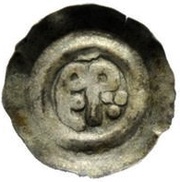 ½ Siliqua - Perctarit Posthumous; thick monogram obverse image