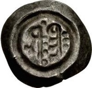 ½ Siliqua - Perctarit Posthumous; thin monogram with eight dots, Lombard Kingdom, 700-725 reverse image