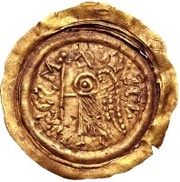 1 Tremissis - Cunincpert With letter in field, Lombard Kingdom, 688-700 reverse image