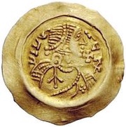 1 Tremissis - Aripert II With cross in field obverse image