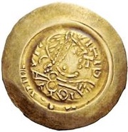 1 Tremissis - Liutprand Thick bust; with letter in field obverse image