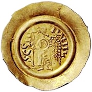 1 Tremissis - Liutprand Thick bust; with cross in field, Lombard Kingdom, 717-744 reverse image