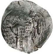 Aspron Trachy - Andronikos II Constantinople, Byzantine states, 1282-1295 reverse image