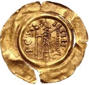 1 Tremissis - Aistulf / In the name of Uncertain Monogram, Lombard Kingdom, 749-756 reverse image