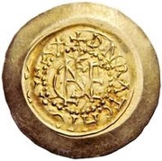 1 Tremissis - Ratchis Second reign / In the name of Uncertain Monogram obverse image