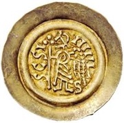 1 Tremissis - Ratchis Second reign / In the name of Uncertain Monogram, Lombard Kingdom, 756-757 reverse image