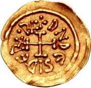 1 Tremissis - Desiderius Lucca; solid cross obverse image