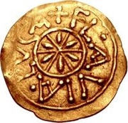 1 Tremissis - Desiderius Lucca; solid cross, Lombard Kingdom, 757-774 reverse image
