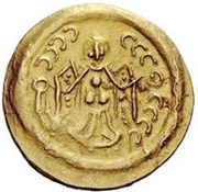 1 Tremissis In the name of Justinian I; Pannonia, Lombard Kingdom, 550 reverse image
