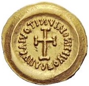1 Tremissis In the name of Heraclius; Realistic bust; regular head with stars, Lombard Kingdom, 620-700 reverse image