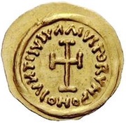 1 Tremissis In the name of Heraclius; Line bust; facing left, Lombard Kingdom, 620-700 reverse image