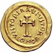 1 Tremissis In the name of Heraclius; Line bust; regular, Lombard Kingdom, 620-700 reverse image
