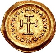 1 Tremissis In the name of Heraclius; Toony bust, Lombard Kingdom, 620-700 reverse image
