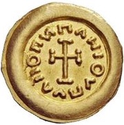 1 Tremissis Draped torso, Lombard Kingdom, 672-700 reverse image