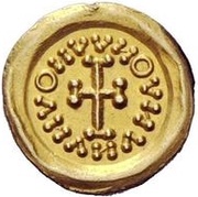 1 Tremissis Torso with swirl, Lombard Kingdom, 672-700 reverse image